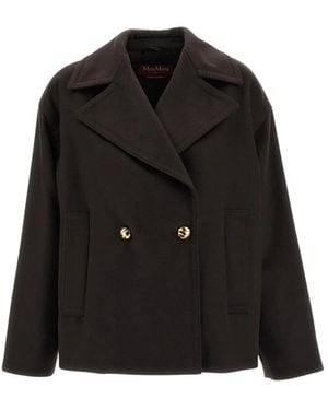 Max Mara Double-Breasted Caban - Schwarz