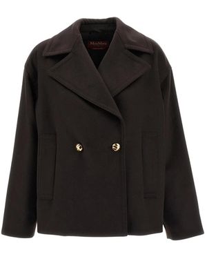 Max Mara Dubbele Revers Caban - Zwart