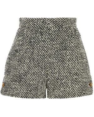 Versace Rok Bicolor Wol Bouclé - Grijs