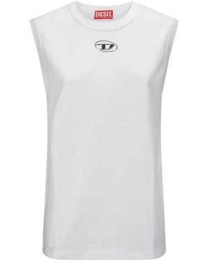 DIESEL Sleeveless Tops - White