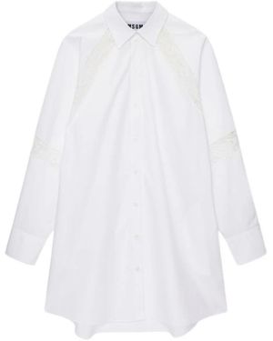 MSGM Overhemdjurk - Wit