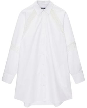MSGM Shirt Dresses - White