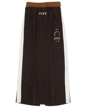 Nike Atmungsaktiver jersey-langer rock in braun - Schwarz