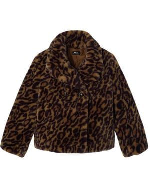 A.P.C. Faux Fur & Shearling Jackets - Marrón