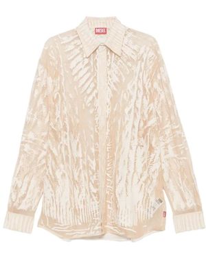 DIESEL Weiße Bluse Im Qmbr-Stil - Natur