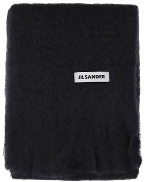 Jil Sander Mohairmischung Schal - Schwarz