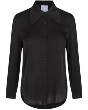 ONE & OTHER Overhemden ,Zwart ,Zijden Rivier Shirt
