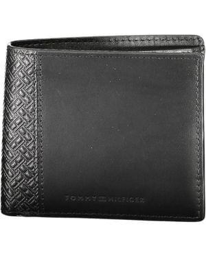Tommy Hilfiger Portafoglio elegante in pelle nera per - Nero