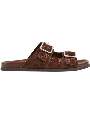 Gucci Sliders - Brown