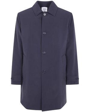 Aspesi Klassieke Trenchcoat Met Knoopsluiting - Blauw