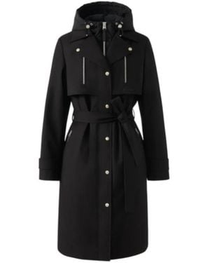 Mackage Siobhan Down Trench Coat With Removable Bib - Black