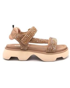 Jeannot Flat Sandals - Natural