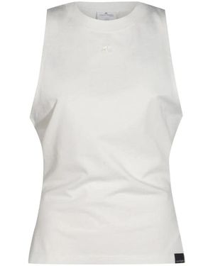 Courreges Sleeveless Tops - Bianco