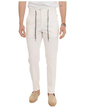 Marco Pescarolo Slim-Fit Trousers - Natural