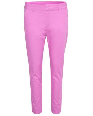 Kaffe Broeken ,Roze ,Slim Fit Chino Broek Cyclamen