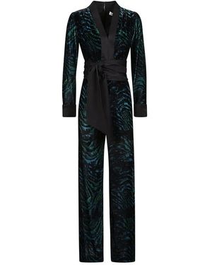 Diane von Furstenberg Grüner eco-leder viskose anzug - Schwarz