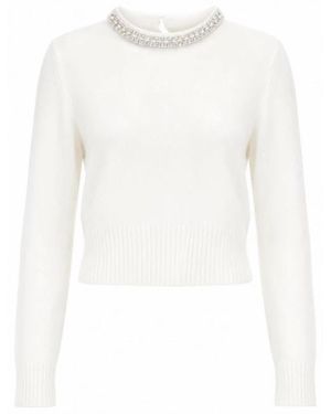Pinko Round-Neck Knitwear - Bianco