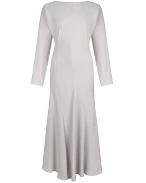 P.A.R.O.S.H. Poker Midi Kleid - Grau