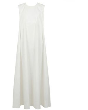 REMAIN Birger Christensen Weißes Ärmelloses Kleid Mit Verstecktem Reißverschluss