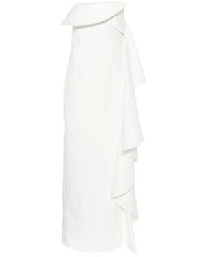 Solace London Trägerloses Maxikleid Mit Rüschen - Weiß