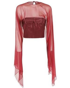 Alberta Ferretti Tops ,Rood ,Long Sleeve Top