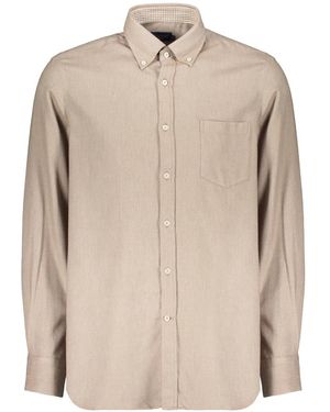 Paul & Shark Overhemden ,Katoen Katoenen Shirt Met Lange Mouwen - Naturel