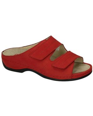 Berkemann Schoenen ,Rood ,Leer Daria Wedge