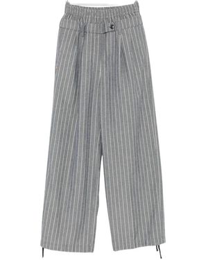 White Sand Wide Trousers - Gris