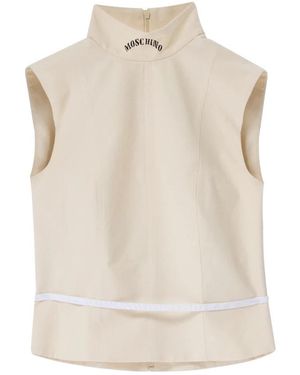 Moschino Sleeveless Tops - Natural