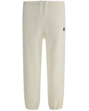Undercover Logoed Baumwoll-Sweatpants Mit Kordelzugbund - Grau