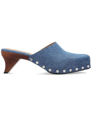 Ganni Heeled Mules - Blue