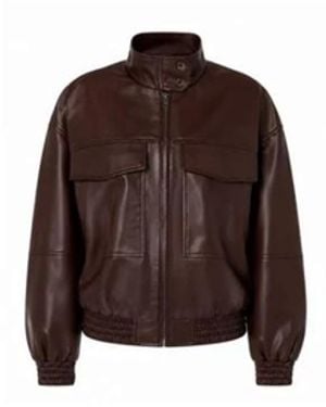 Twinset Leather Jackets - Marrón