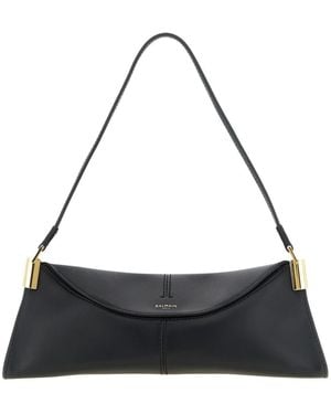 Balmain 64-83 Kleine Tasche Aus Glattleder - Schwarz
