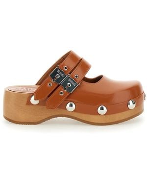 Philosophy Di Lorenzo Serafini Braune mary jane mules holzsohle