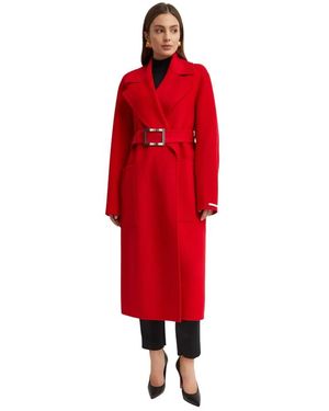 Sportmax Belted Coats - Rojo