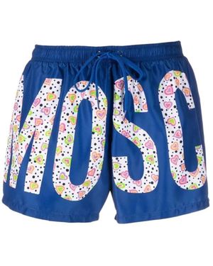 Moschino Zwemshort Met Trekkoord - Blauw