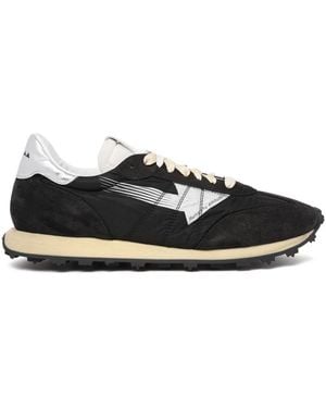 RUN OF Schwarze Sneakers Aus Wildleder Und Nylon