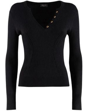 Nenette V-Ausschnitt Strickware - Schwarz