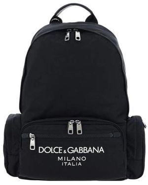 Dolce & Gabbana Luxuriöser Rucksack Mit Mehreren Taschen - Schwarz