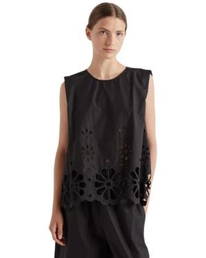 MEIMEIJ Sleeveless Tops - Black