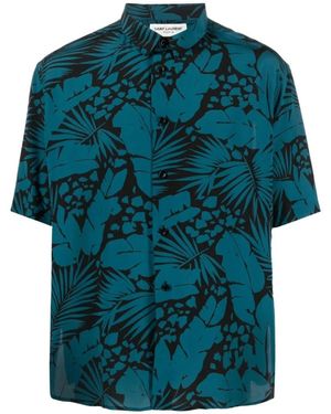 Saint Laurent Short Sleeve Shirts - Azul