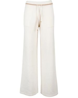 Eleventy Wide Trousers - White