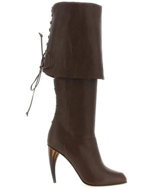 McQueen Over-Knee Boots - Marrón