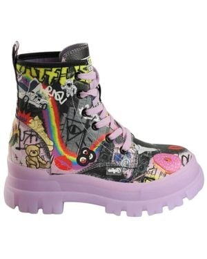 Buffalo Lace-Up Boots - Multicolor