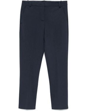 Pinko Broeken ,Blauw ,Nylon Viscose-Blend Broek Met Elastische Tailleband