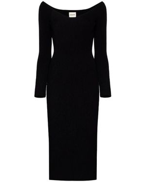 KHAITE Midi Dresses - Negro