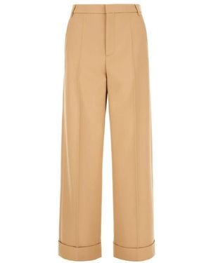 Valentino Garavani Wide Trousers - Natural