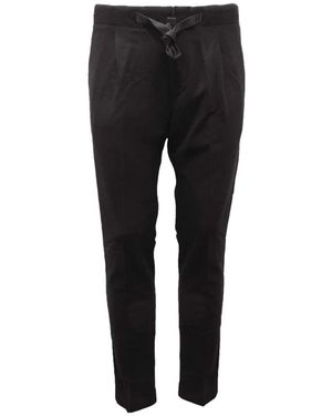 Entre Amis Slim-Fit Trousers - Black
