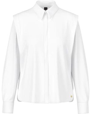 Marc Cain Overhemden ,Wit ,Katoen Lichtgewicht Stretch Katoenen Blouse