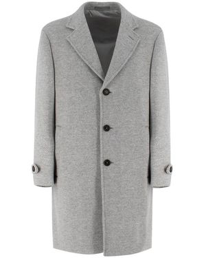 Eleventy Single-Breasted Coats - Grey